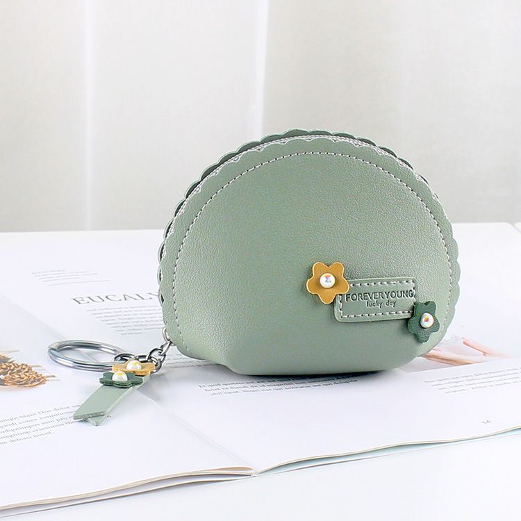 Cute Women's Handheld Mini Simple Key Bag Integrated Zipper Waterproof Coin Purse_voghion.com