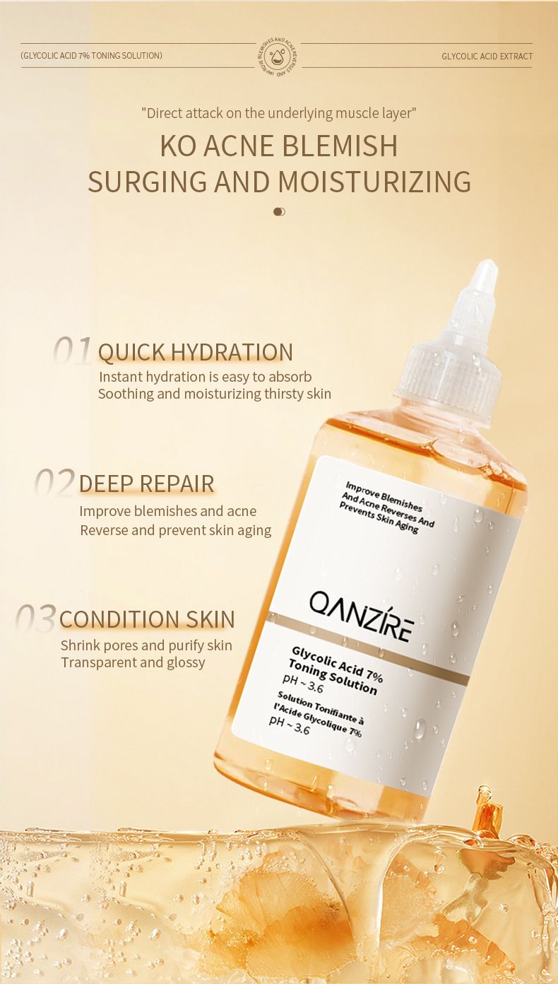 Bsncpley 7% glikolna kislina, tonizirajoči piling losjon za občutljivo kožo, vlaži, posvetli, napne in zmehča_voghion.com