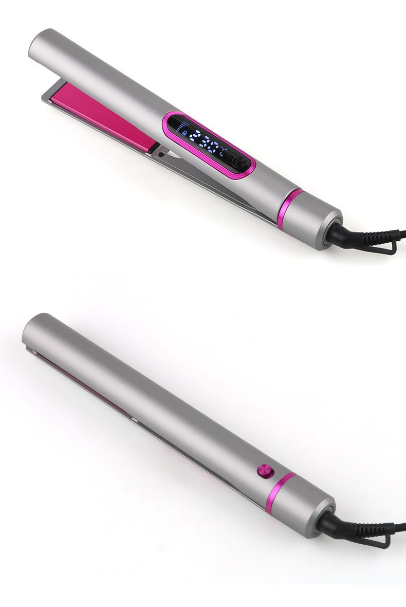 Mini Straightener LED Digital Display Floating Plate Hair Straightening Clip Lightweight_voghion.com