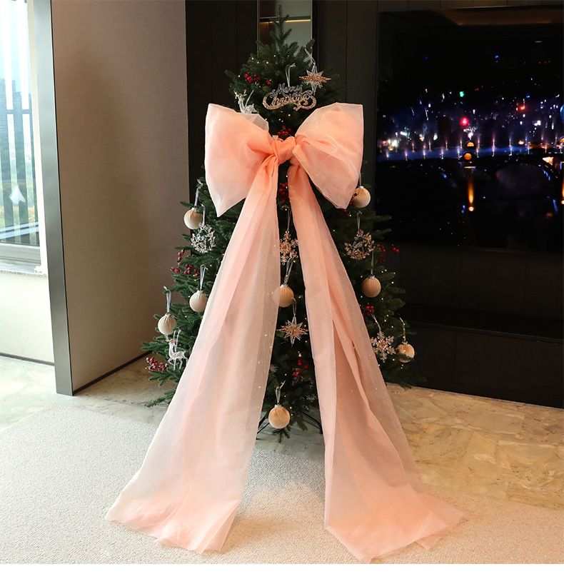 Albero di Natale in PE/PVC di alta qualità con fiocco decorativo – Albero artificiale floccato da 180 cm/210 cm/240 cm per decorazioni per la casa e l'hotel_voghion.com