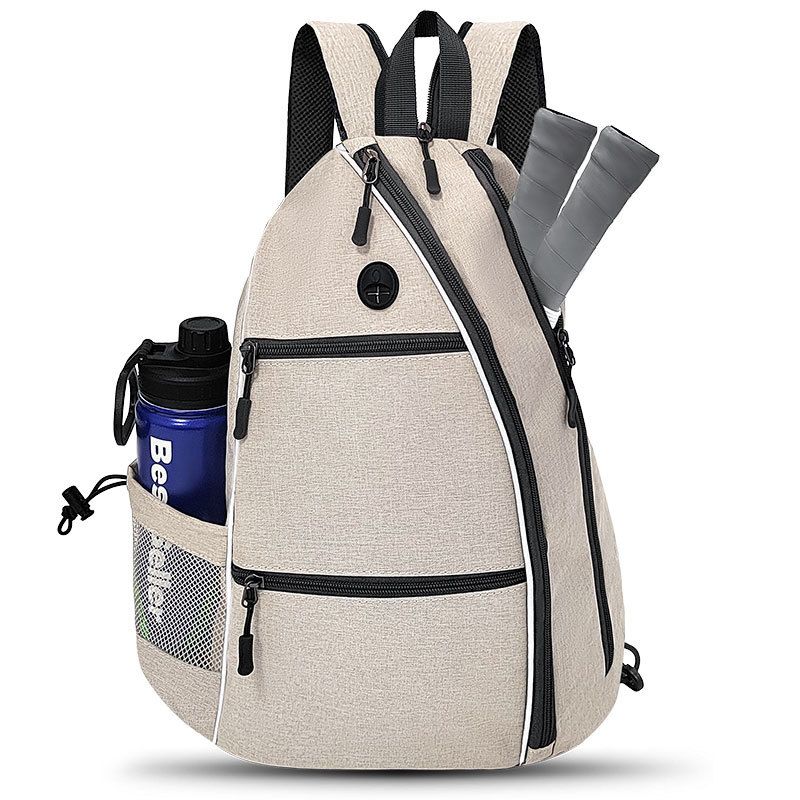 LazyZoom Peak Multi-Functional Tennis Unisex Sports Backpack Storage Drawstring Pocket Triangle Crossbody Bag_voghion.com