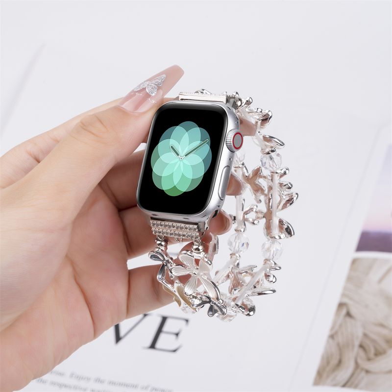 Paslanmaz Çelik Mücevher Saat Kayışı iwatch Ultra 2 Se 9/8/7/6/5 Moda Bilezik Saat Kayışı 42/44/45/49mm 38/40/41mm_voghion.com