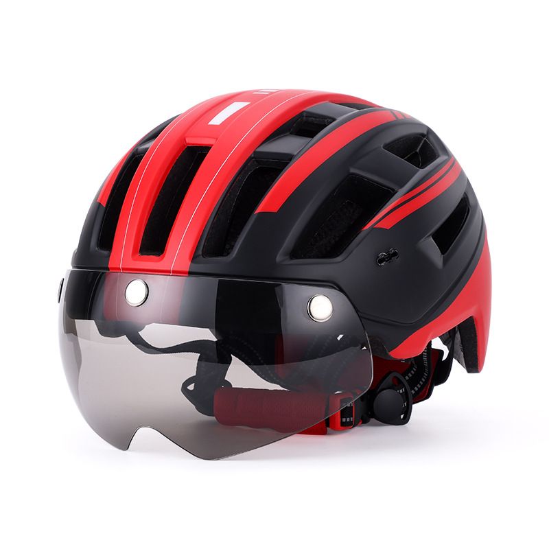 Mountainbikehelm Vëloshelm Männer a Fraen Magnéitesch Brëll mat Rand Vëloshelm_voghion.com