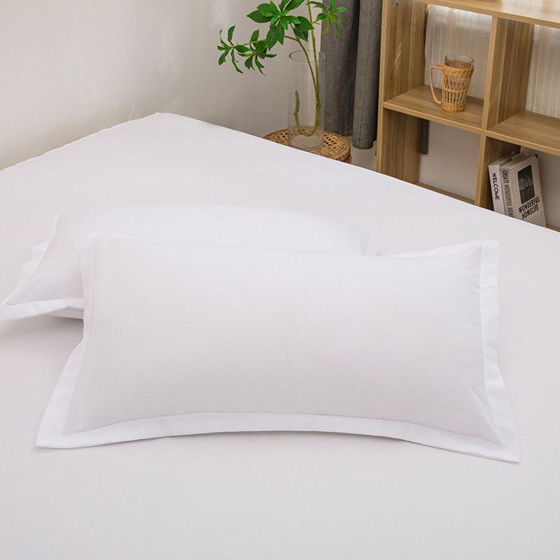 Pillowcase 48×74cm Solid Color Comfortable Skin Friendly Washed Cotton Pillowcase Envelope Pillow Adult Single Pillowcase Pillow Core Cover_voghion.com