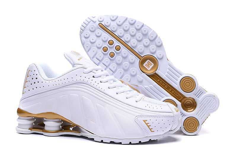 Scarpe da corsa sportive Shoxr4 Neymar da donna con ammortizzazione e colonna d'aria colorata, da uomo_voghion.com