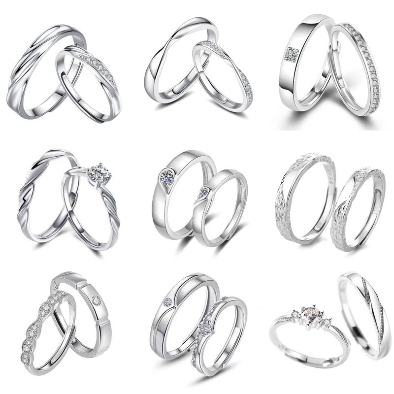 Coppia di orecchini per uomo e donna, semplici, alla moda, eleganti, in stile coreano, con corona in zircone regolabile, con diamanti simulati._voghion.com