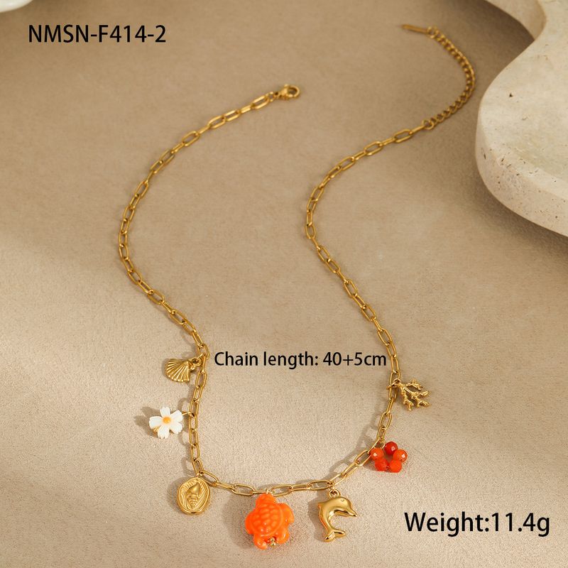 Charme armbanden ketting sieraden oceaan stijl vakantie strand wind kwast zeester schelp hanger ketting_voghion.com