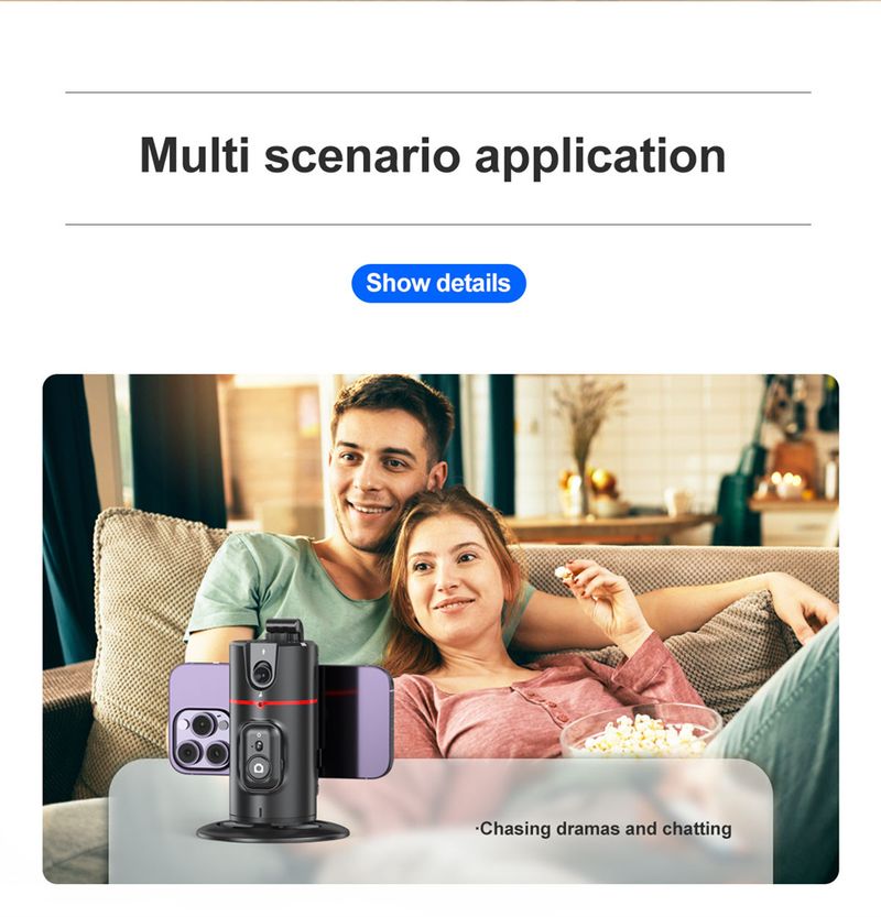 2025 360 Rotation Gimbal Stabilizer Wireless Bluetooth Remote Selfie Stick Tripod For IPhone Smartphone Live_voghion.com