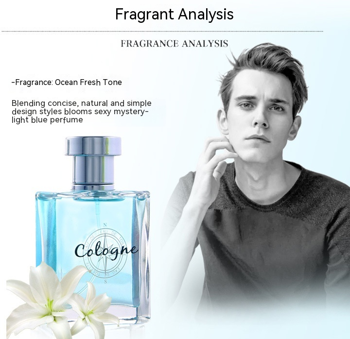 2023 New Hot Light Blue Men's Perfume Spray Fresh Elegant Lasting Fragrance 50ml Gulong Men's Perfume_voghion.com
