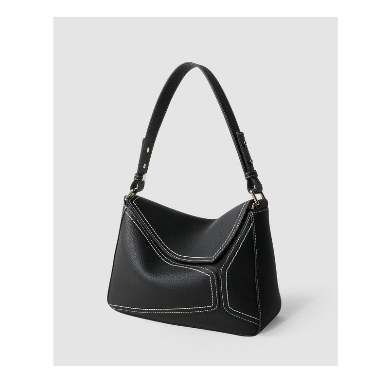 Nuova borsa a tracolla versatile in vera pelle di vacchetta con strato superiore, da donna, da pendolare, da ascella, patchwork, urbana_voghion.com