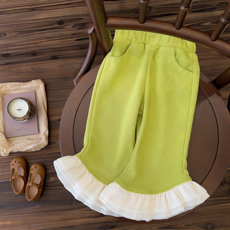 Ensemble pull deux pièces pour fille, vêtements pour enfants, combinaison en dentelle pour bébé, printemps et automne_voghion.com