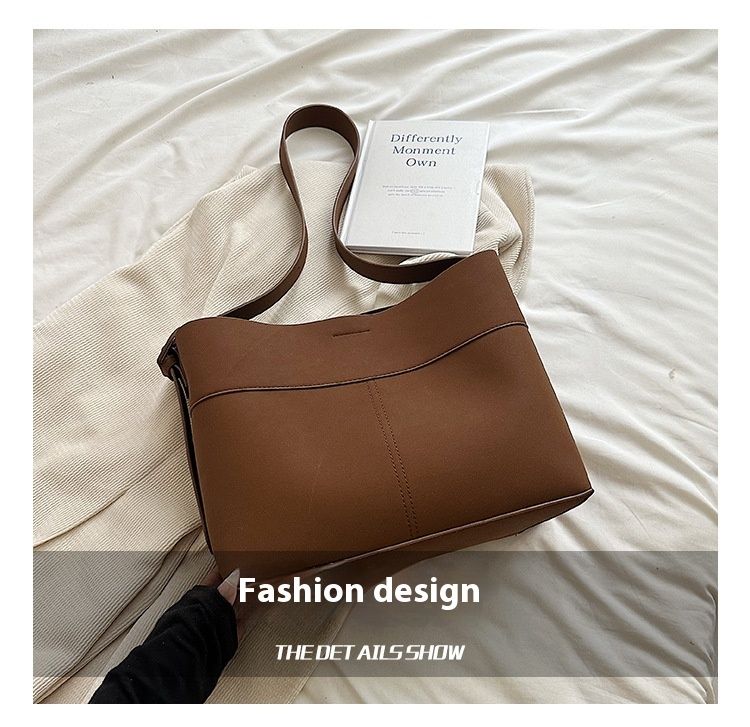 Bolso bandolera de lana de gran capacidad para mujer, nuevo modelo 2024, versátil y versátil para desplazamientos diarios._voghion.com