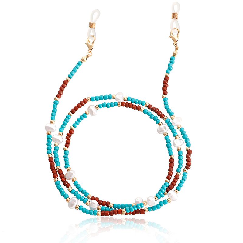 Cordino per occhiali con perline in acrilico e catena per maschera_voghion.com