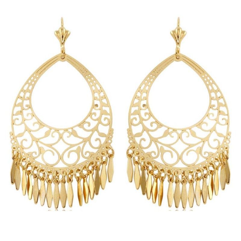 Goldener filigraner hohler Kronleuchter-Stil für Frauen, exquisite, modische Ohrringe_voghion.com