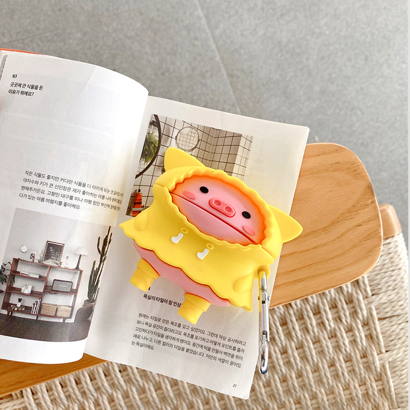 pro Apple AirPods 1 2 3 Airpod Pro 3D Avocado Shark Corgi Dog Klíčenka Bezdrátová sluchátka Bluetooth Pouzdro na sluchátka Silikonový kryt_voghion.com