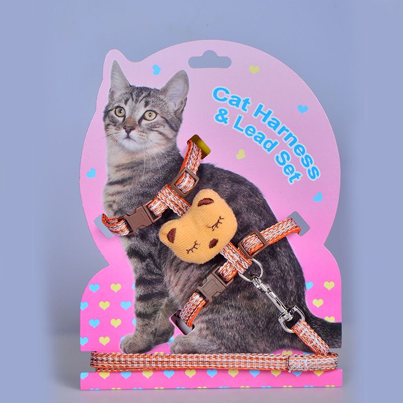 Guinzaglio regolabile anti-fuga per animali domestici, confortevole e di alta qualità, a forma di I, per gatti, all'ingrosso_voghion.com