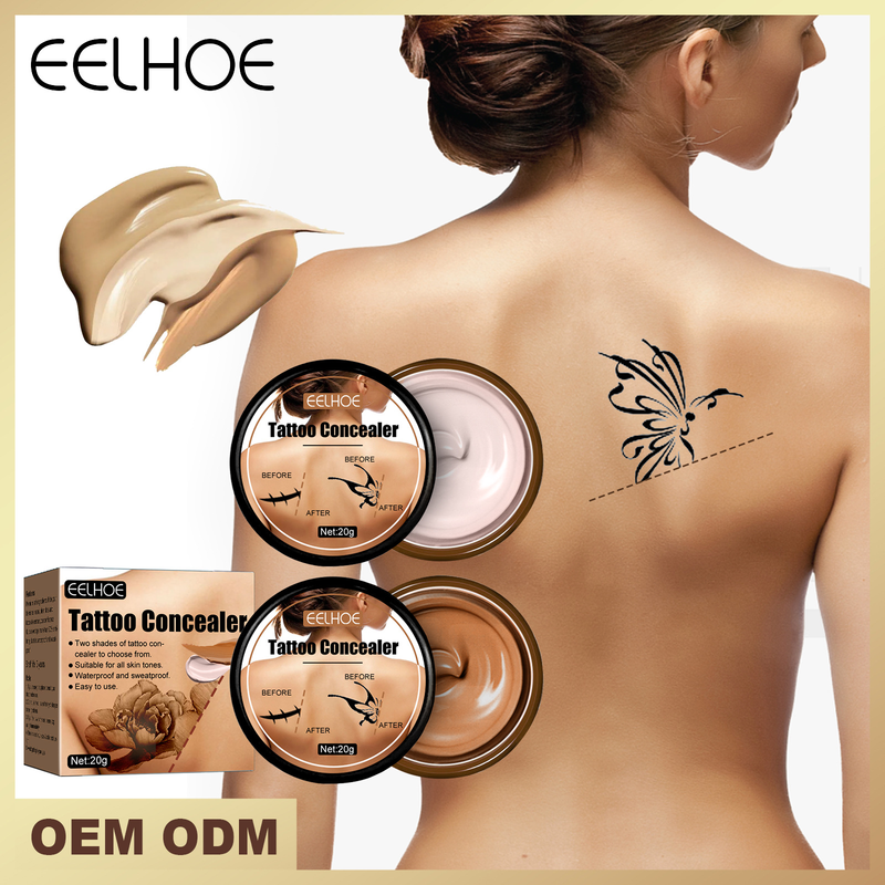 EELHOE per coprire le cicatrici del tatuaggio, le voglie, il correttore invisibile bicolore waterproof e illuminante_voghion.com