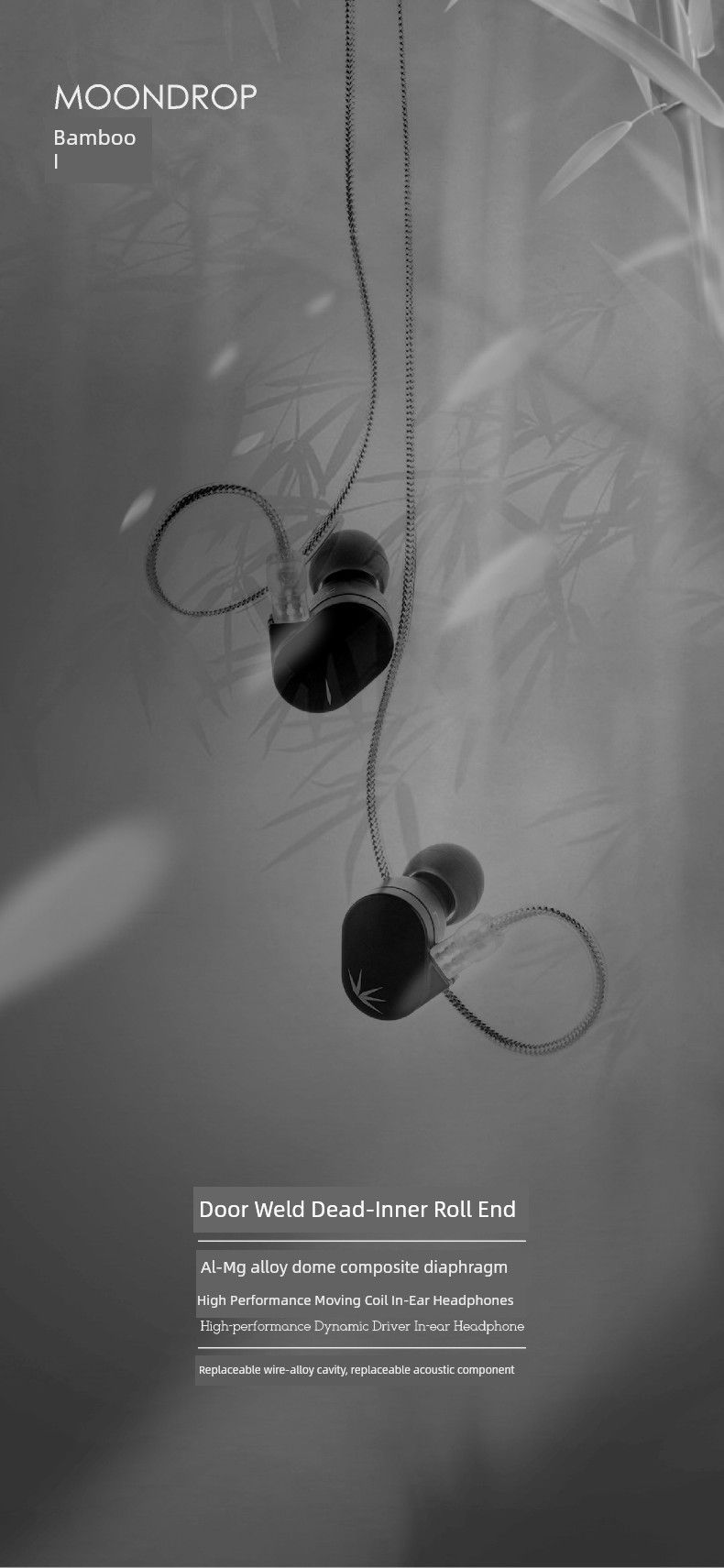 Moondrop/Water Moon Rain Chu2/Bamboo II augstas veiktspējas kustīgās spoles in-ear hi-fi austiņas_voghion.com