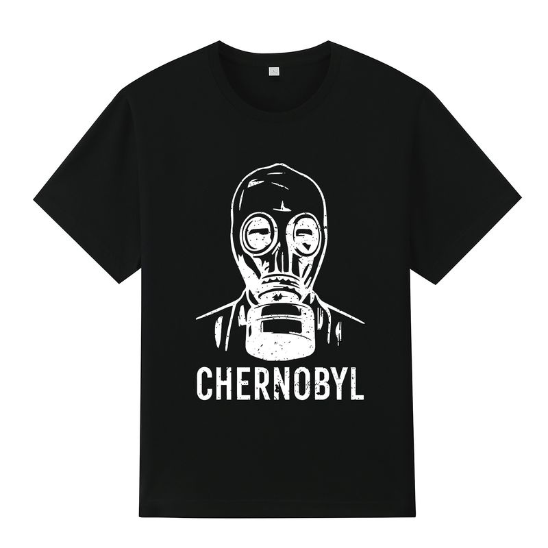 Vêtements pour hommes pollution, radiation nucléaire, eaux usées nucléaires, essais nucléaires, design créatif, col rond imprimé, t-shirt décontracté à manches courtes_voghion.com