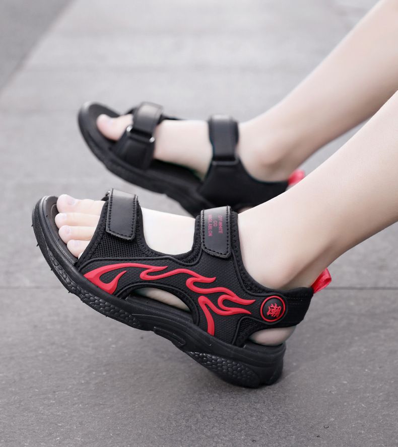 Scarpe per bambini sandali per ragazzi estate 2024 nuovi casual suola morbida bambini medi e grandi punta aperta ragazzi scarpe per bambini scarpe da spiaggia_voghion.com