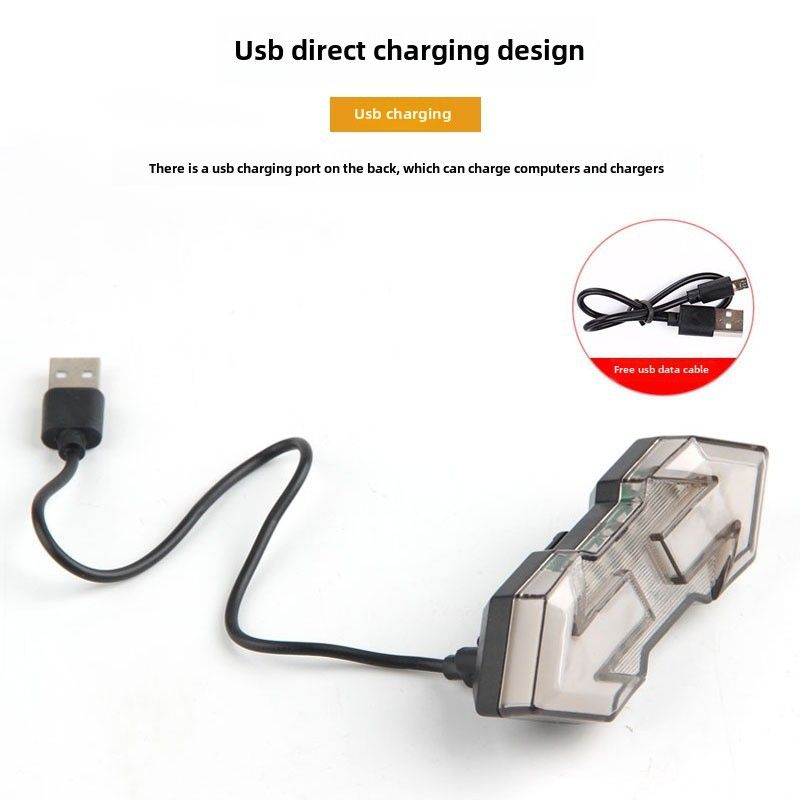 Bicycle Tail Light Warning Light Intelligent Remote Control Usb Charging Turn Signal Brake Night Riding Super Bright Riding Turn Signal_voghion.com