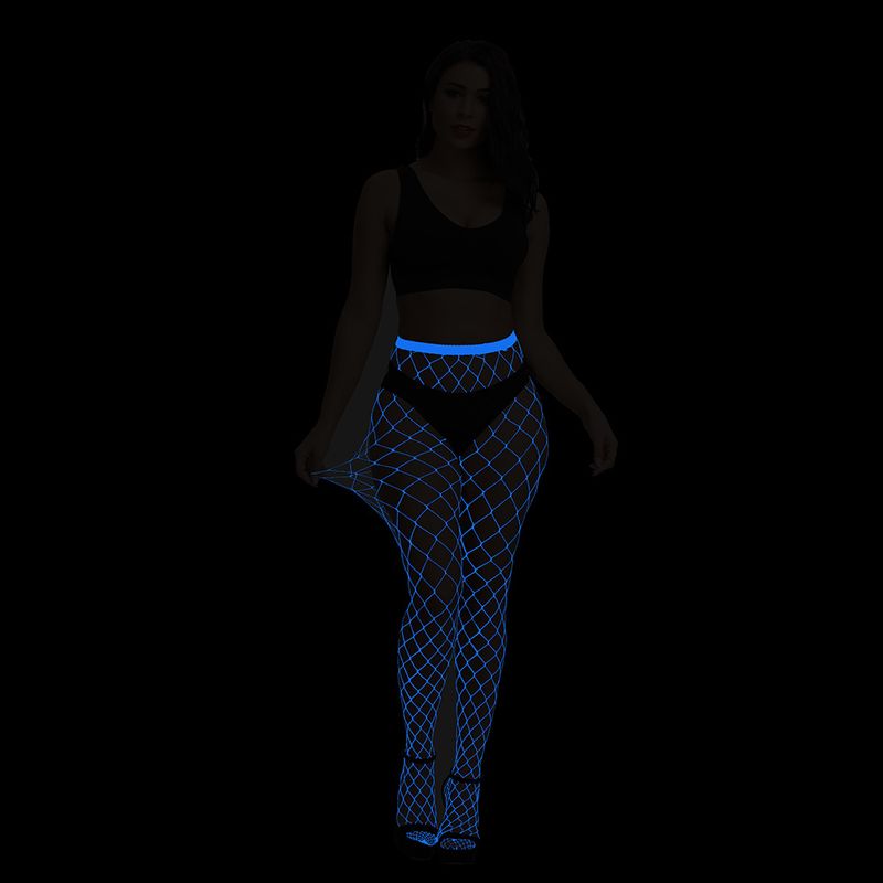 Calze a rete blu chiaro 2025d, sexy, snellenti, calde, luminose, grandi, super elastiche, con punta criptata, alla moda._voghion.com