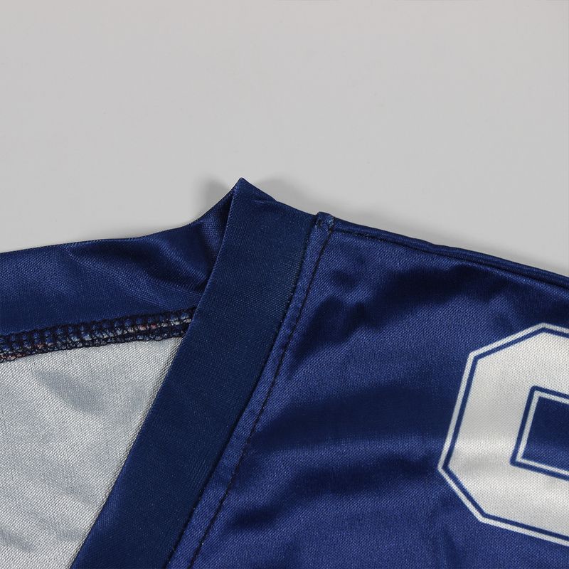 Dameskleding Splicing Letter Printing Losse Sport Stijl Jersey Korte Mouw T-shirt_voghion.com