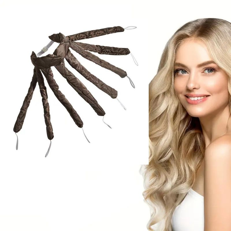 Hitzefreier Lockenwickler, Klett-Lockenstab Octopus Lazy Curling Hair schadet dem Haar nicht Schlaf-Lockenwickler Big Wave Curling Batch_voghion.com