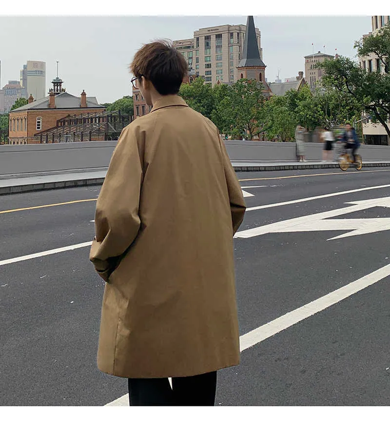 Herrenmäntel Herbst Baumwolle Trench Mode Lässig Übergroße Lange Mantel Männer Streetwear Koreanische Lose Windjacke Herren_voghion.com