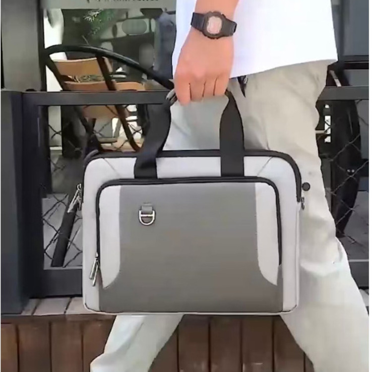 Bolsa para laptop empresarial simples e de grande capacidade, pasta portátil masculina e feminina de 13,3/14/15,6 polegadas, à prova d'água e resistente a terremotos_voghion.com