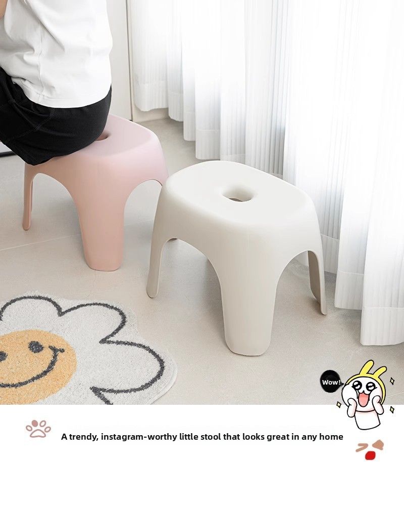 Verdickter Hocker für den Heimgebrauch, Couchtisch für das Wohnzimmer, kleiner, robuster Hocker für Erwachsene, Schuhwechselstuhl für das Badezimmer_voghion.com