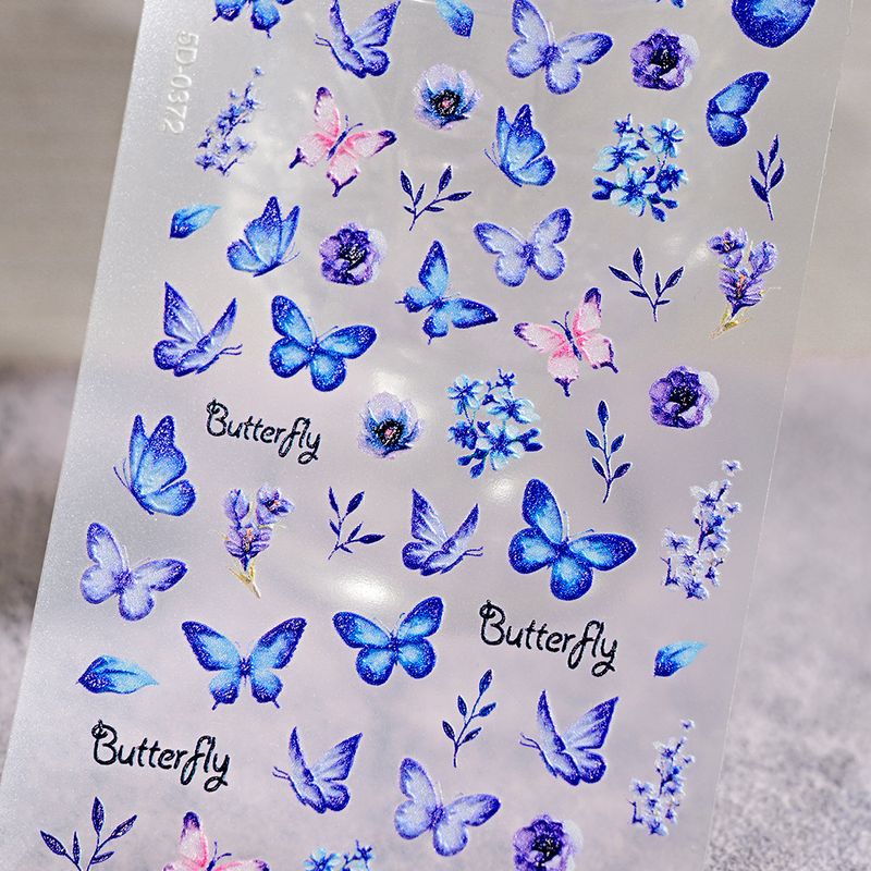 Decalcomanie per unghie con rose in rilievo 5D e fiori colorati - Decorazione per nail art stereo 3D per ragazze_voghion.com