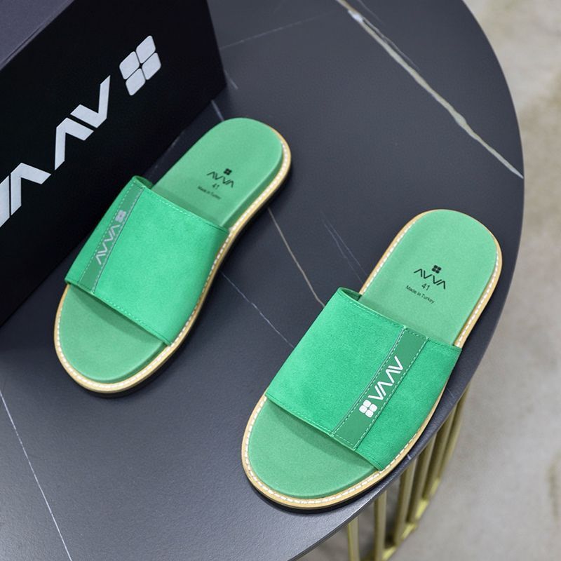 Herren Wildleder Bequeme Leichte Ein-Wort-Hausschuhe Hochwertige Mode Vielseitige Casual Beach Sandalen_voghion.com