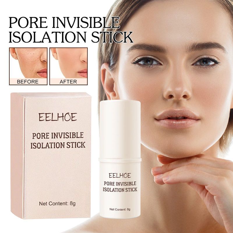 EELHOE poriënisolatiestick, egale huidskleur, hydraterende, onzichtbare poriënconcealer, waterdicht en zweetbestendig, zijdezacht en verwijdert make-up niet_voghion.com