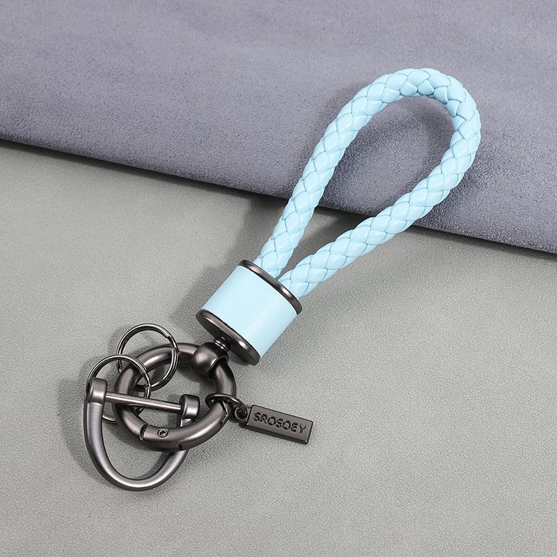 Car Key Chain Pendant Women's Men's High End Personality Creative Braided Leather Car Key Chain Cute Ins Internet Celebrity_voghion.com