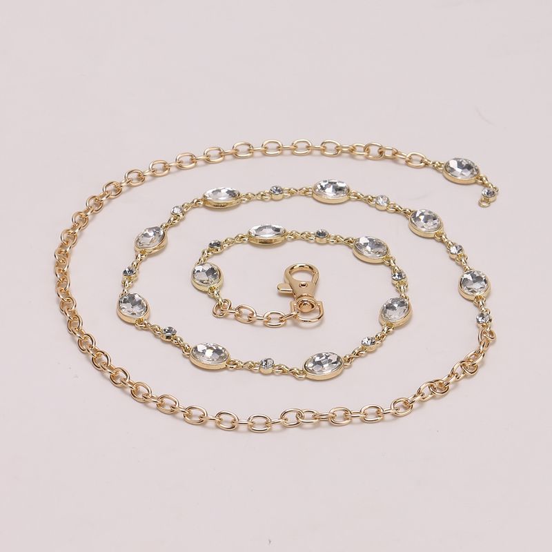Metall-Taille für Damen, High-End-Design-Sinn, dekoratives Accessoire für Kleider, modische und vielseitige Strasskette_voghion.com