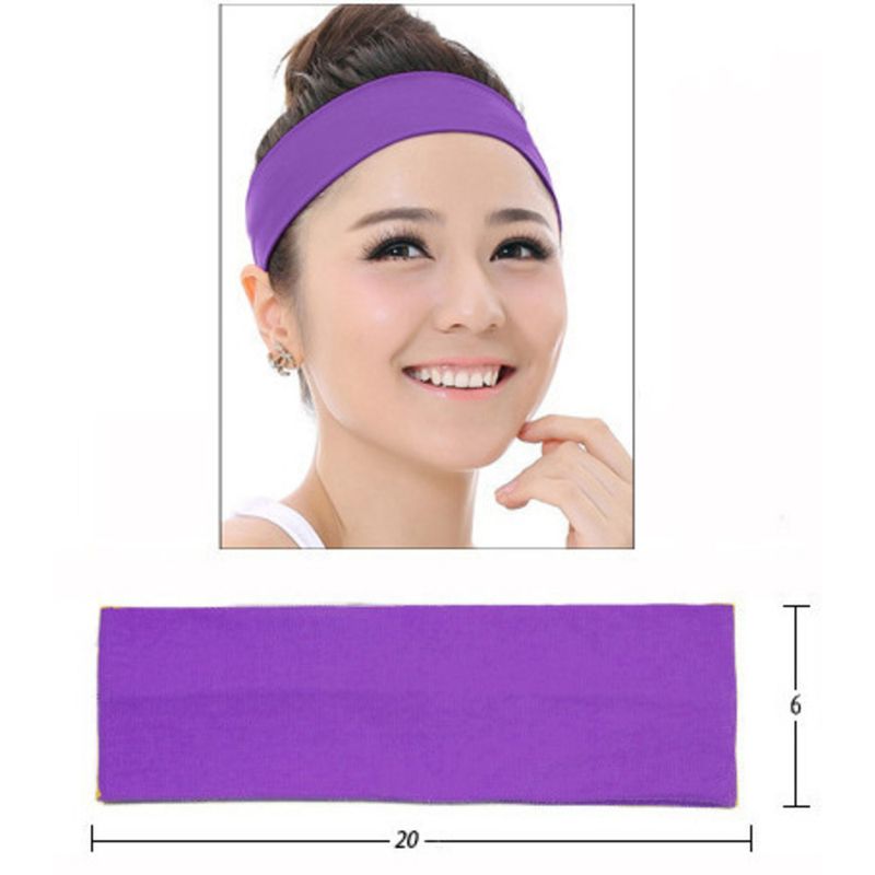 Faixa de cabeça elástica de ioga mais vendida Faixa de cabeça esportiva fitness para corrida com absorção de suor Faixa de cabeça simples coreana Faixa de cabeça com lenço_voghion.com