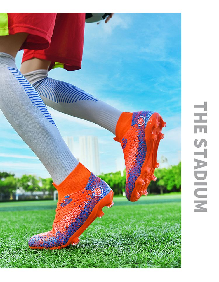 Vīriešu futbola zābaki Profesionāli elpojoši futbola apavi iekštelpām, gari tapas, āra treniņi, skavas Grass Drop piegāde_voghion.com