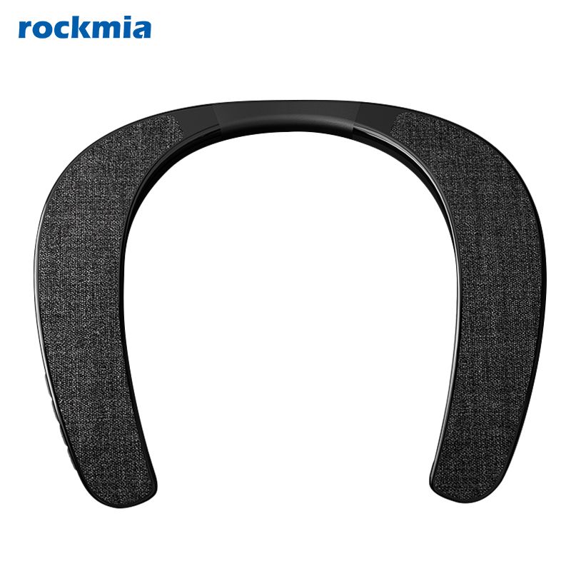 Rockmia Brand EBS-905 Wireless Wearable Neckband Bluetooth TF card Stereo Music Player Microphone Bass FreeHands Speaker_voghion.com