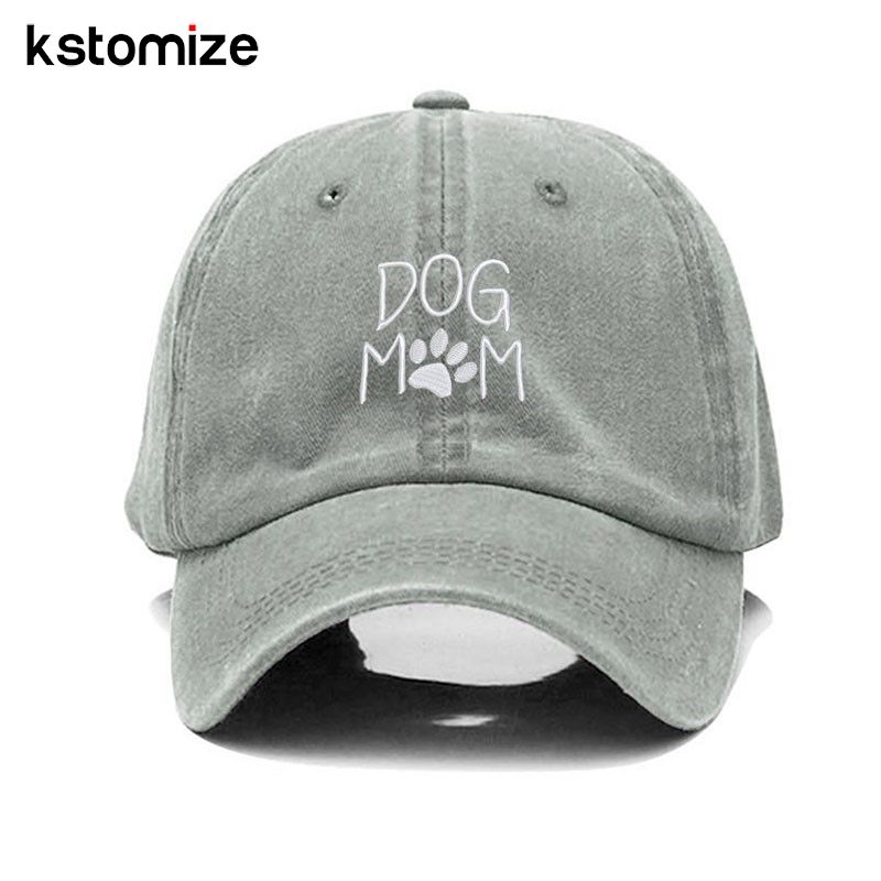 Vintage lavado algodão cão mãe bordado beisebol para homens mulheres pai chapéu bonés de golfe snapback boné dropshipping_voghion.com