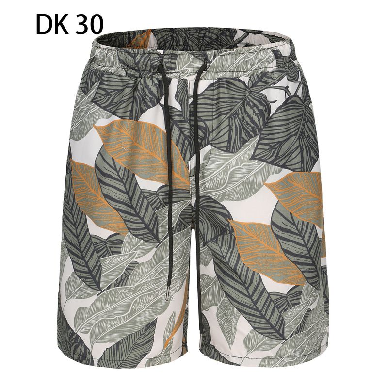 2023 cross-border men's pants straight pants quick-drying personality popular simple printed beach pants European and American shorts_voghion.com