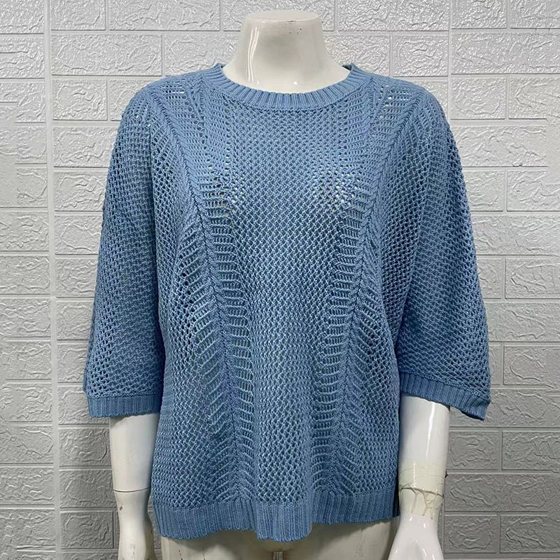 Sexy Style Vacation Knitted Loose Mesh Hollow Beach Bikini Cover-Up_voghion.com