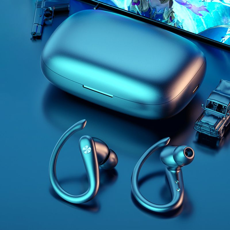 1 Set Earphone Fingerprint Touch Intelligent Noise Reduction Stereo Surround Bluetooth-compatible Wireless Earbud for_voghion.com
