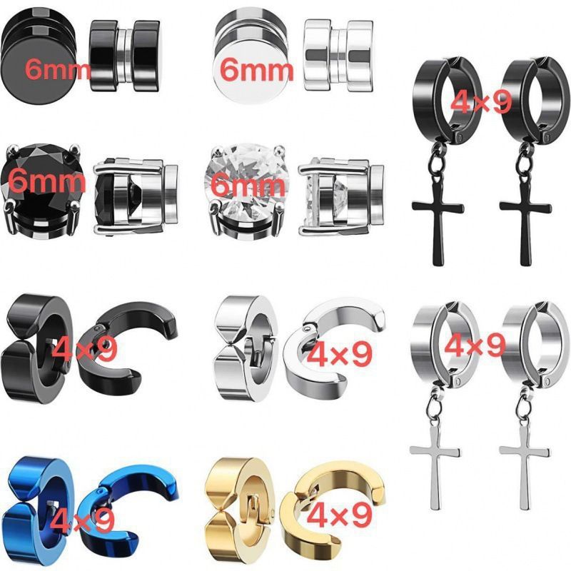 orecchini semplici e alla moda senza fori per le orecchie orecchini magnetici trendy eccellenti orecchini in acciaio al titanio_voghion.com