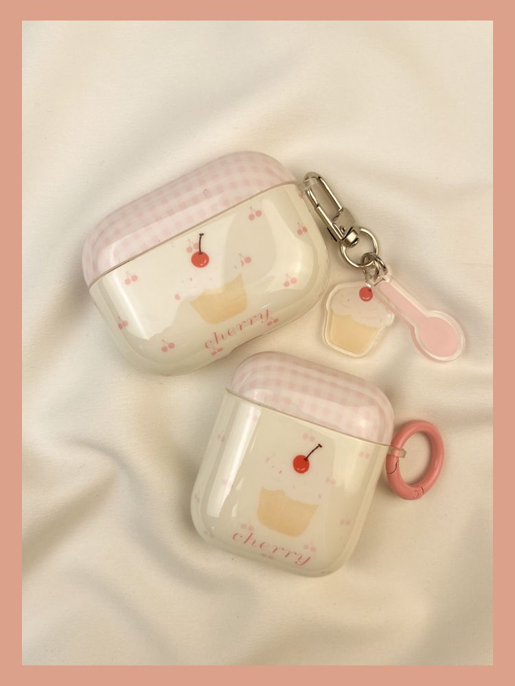 Instagram Pink Grid Cherry Cake Beskyttende Cover 3 Velegnet til airpods Øretelefonetui Second Wireless Bluetooth 1 Third S2_voghion.com