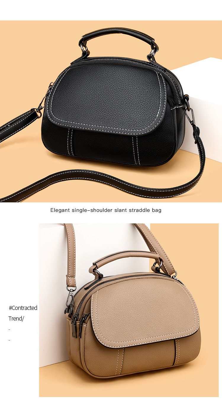 Borsa a mano, piccola borsa rotonda, versatile borsa da donna, borsa a tracolla_voghion.com