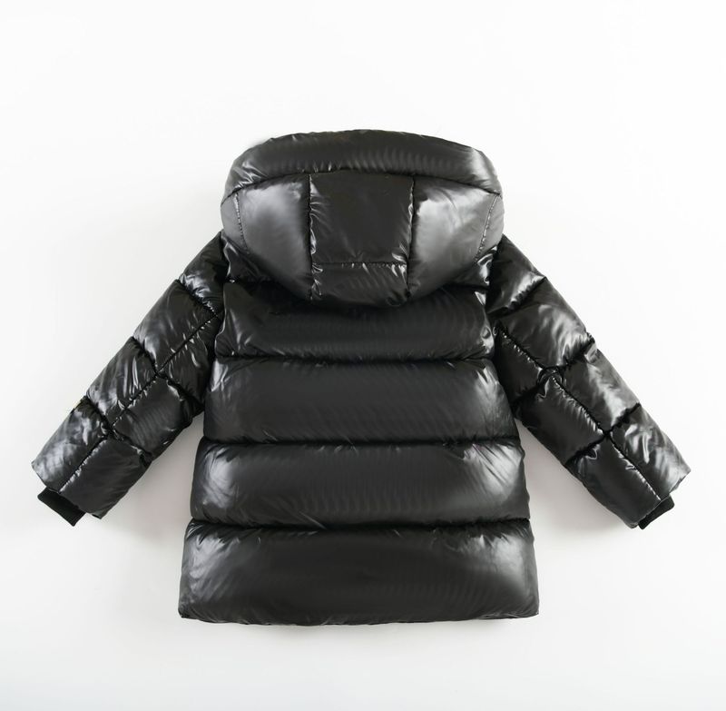 Cappotto con cappuccio in cotone nero e oro per bambini e bambine, nuovo cappotto invernale per bambini di taglia media e grande, spesso e lavabile_voghion.com