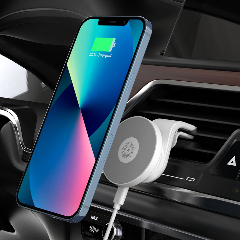 Telefoane mobile cu aspirație magnetică montate în mașină, potrivite rapid pentru telefoanele Apple și Android cu încărcare wireless încorporată_voghion.com
