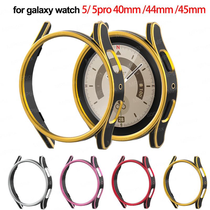 Veske til Samsung Galaxy Watch 5 40 mm 44 mm PC-støtfanger skjermbeskytter Galaxy Watch 5 Pro 45 mm All-Around Shell for Galaxy Watch_voghion.com