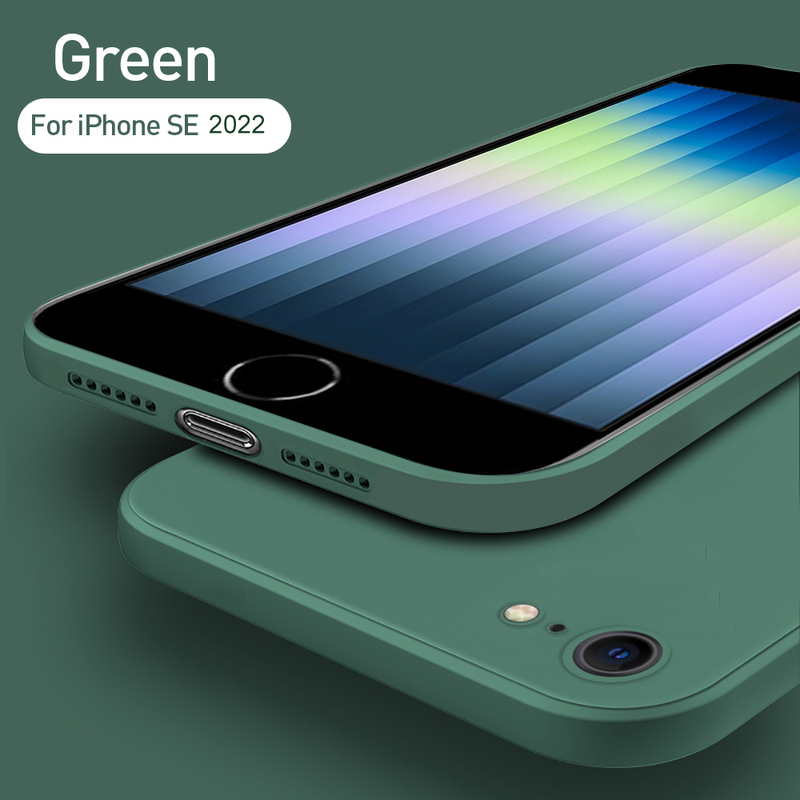 Husa moale din silicon lichid nou pentru iPhone SE 2022 Husa de protectie rezistenta la socuri de 4,7 inchi pentru Apple_voghion.com
